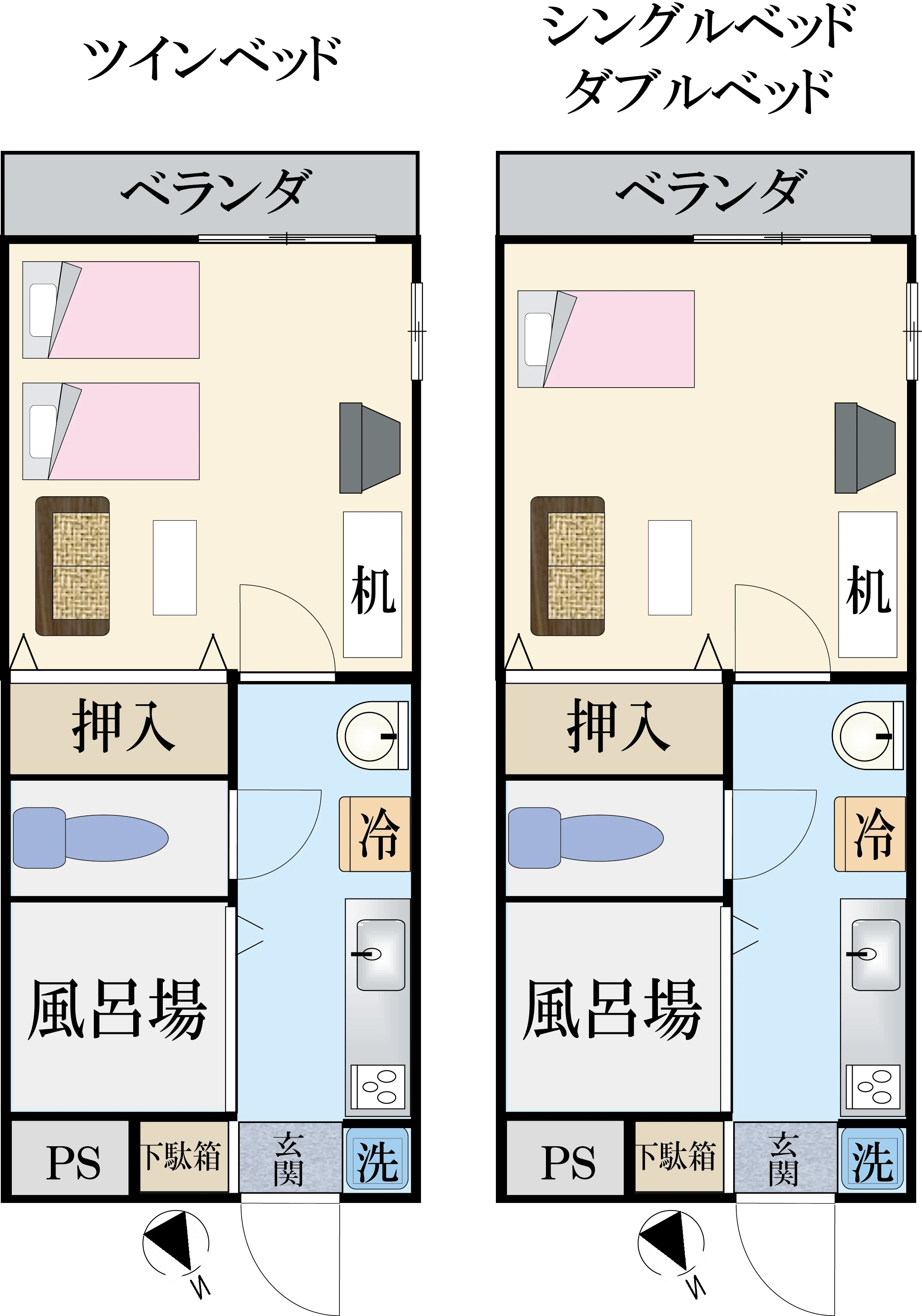 間取りF 31㎡ 間取り図