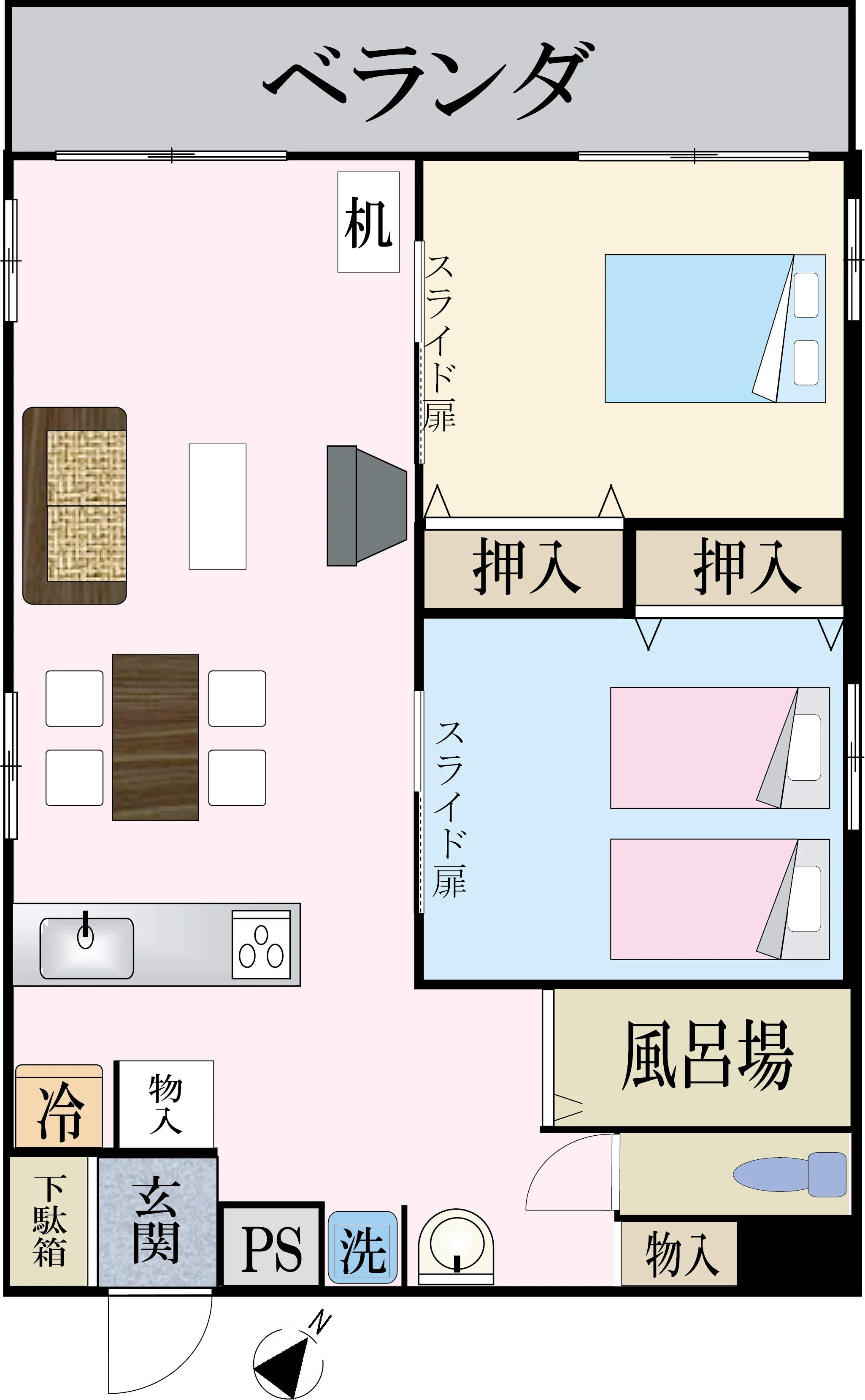 DX-Ⅱ 63㎡ 間取り図